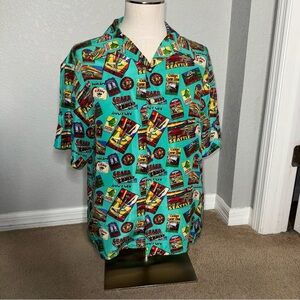 Anne Pinkerton Glory all over print silk shirt Seattle Washington button up